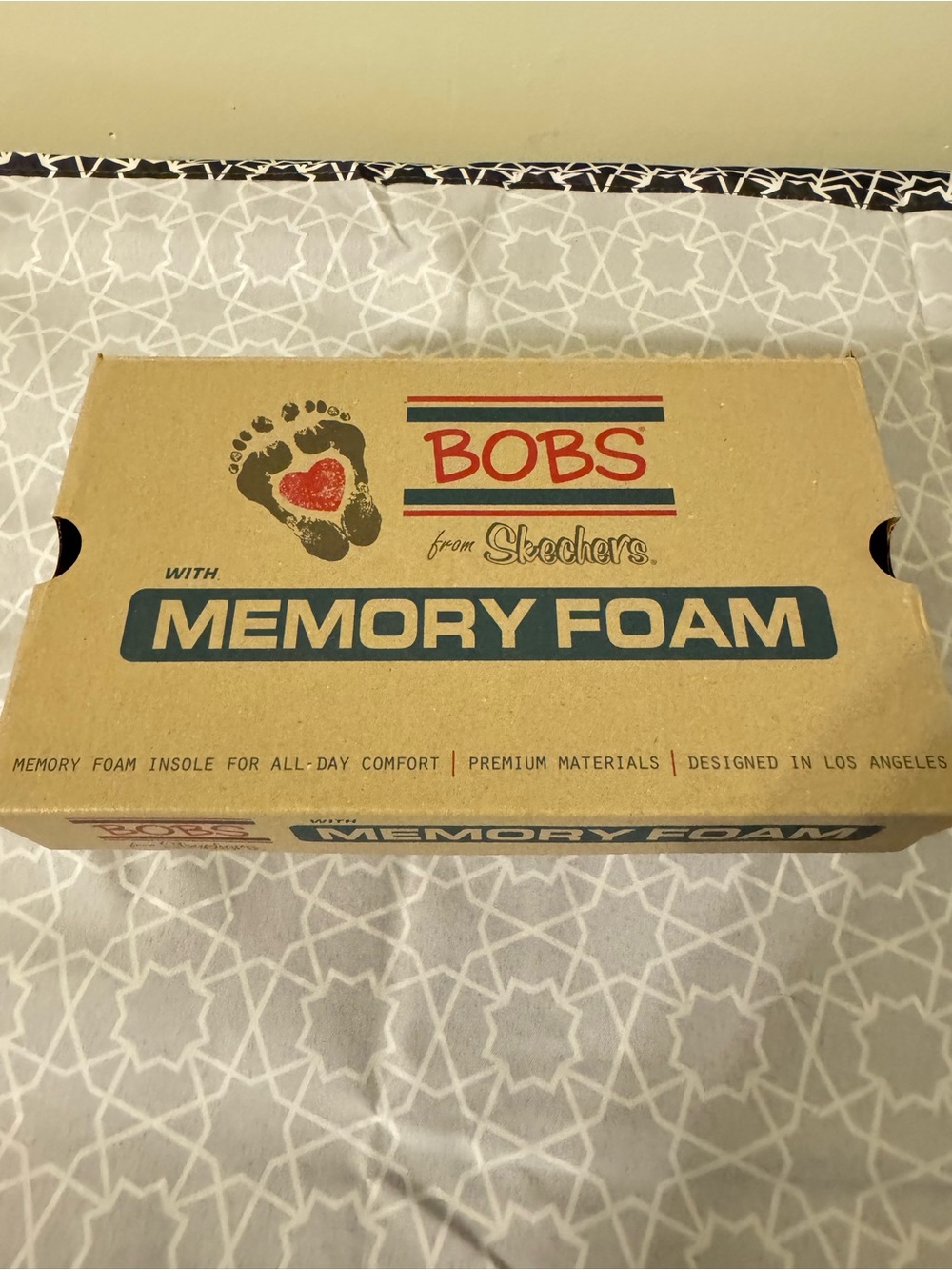 BOBS from Skechers Memory Foam Shoe Box - Brown Cardboard NWT